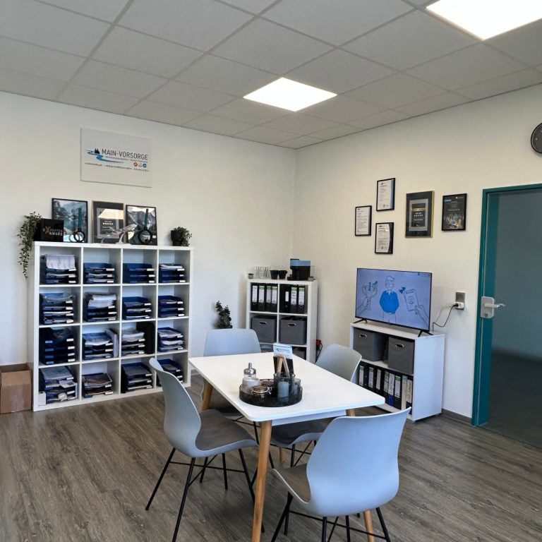 Beratungsplatz im Büro der Main-Vorsorge in Lohr am Main